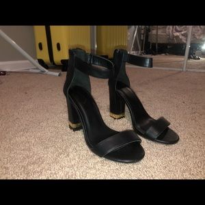 Black Strappy Heels